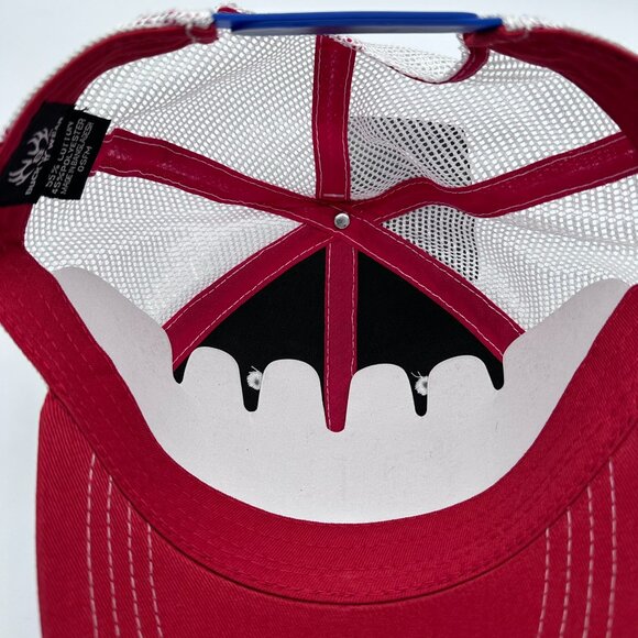 Buck Wear Freedom Since 1776 Patch Mesh Snapback Structured Cap OSFM, Blue/White - Picture 11 of 12